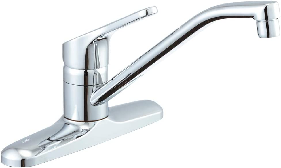 LIXIL(リクシル) INAX 洗面器・手洗器 台付 シングルレバー混合水栓 一般水栓 エコハンドル ゴム栓式 LF-B355SY - 1